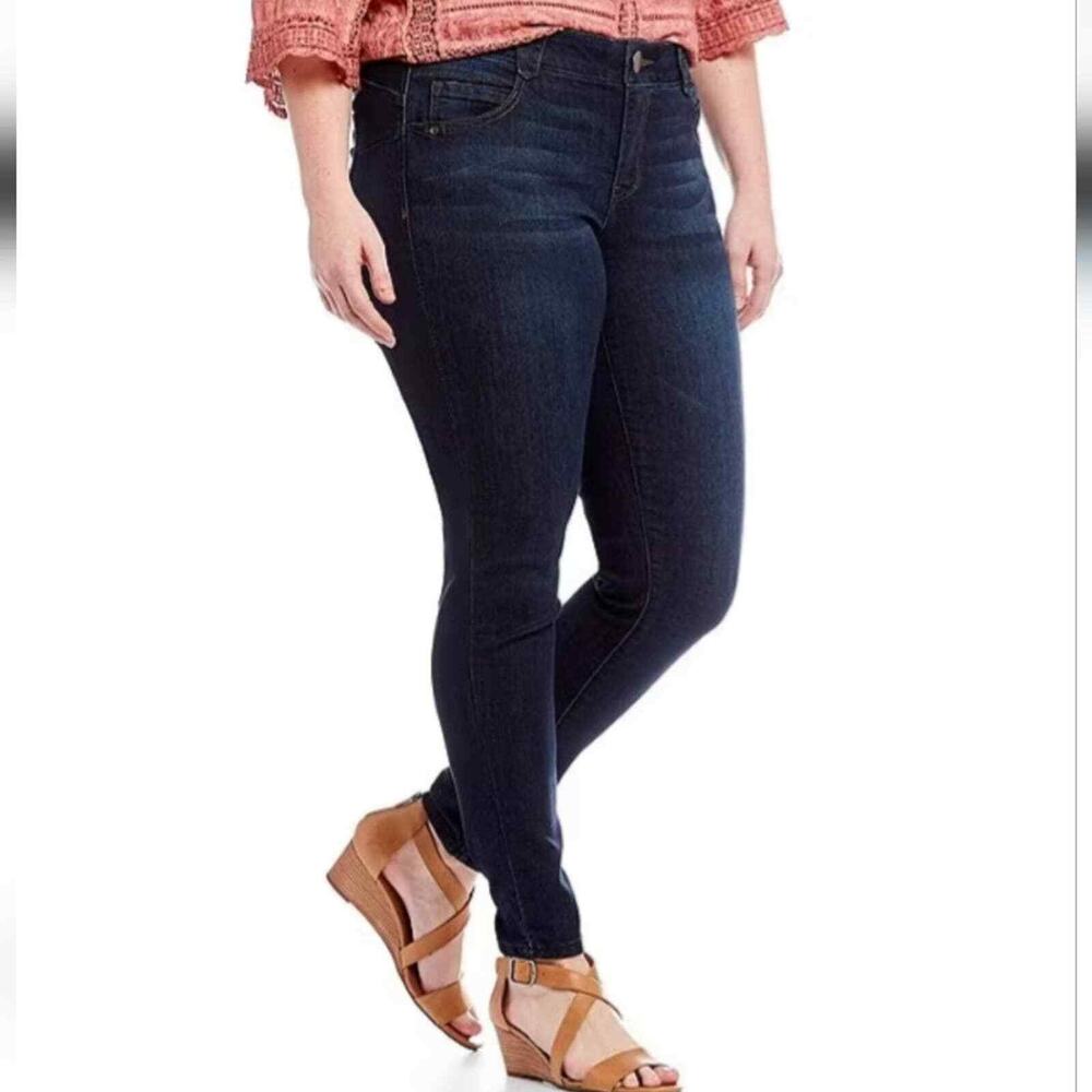 Democracy "Ab"solution® Mid Rise Indigo Skinny Leg Jegging jeans plus size 18W